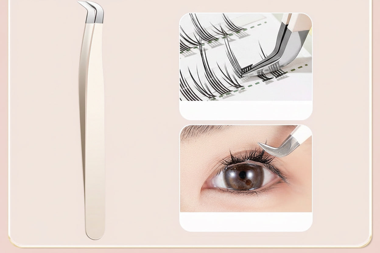 Round Head Jinyu 7-shaped Grafting Eyelash Tweezers