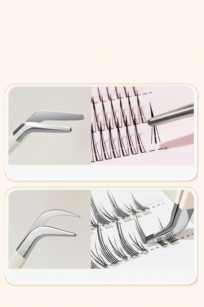 Round Head Jinyu 7-shaped Grafting Eyelash Tweezers