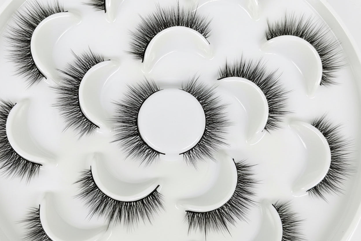 3D Natural Lotus Porcelain False Eyelashes