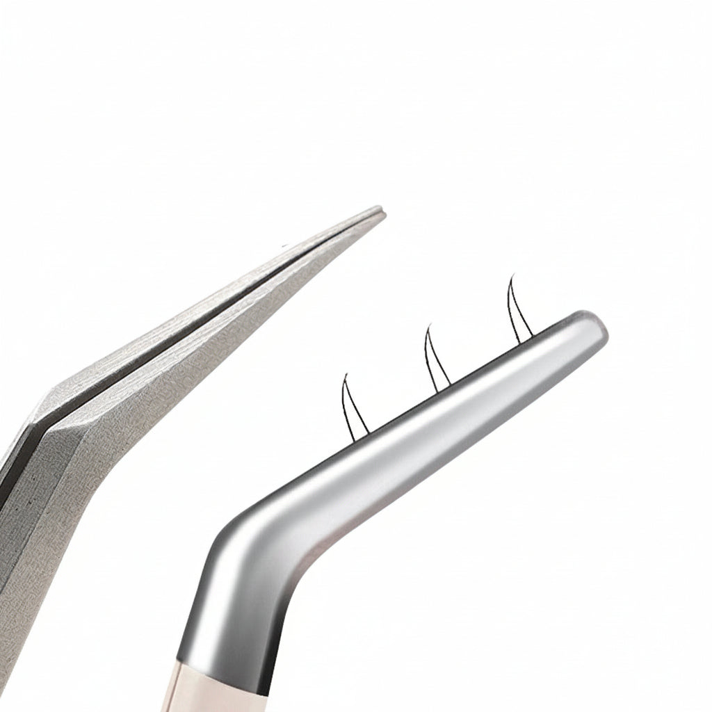 Round Head Jinyu 7-shaped Grafting Eyelash Tweezers