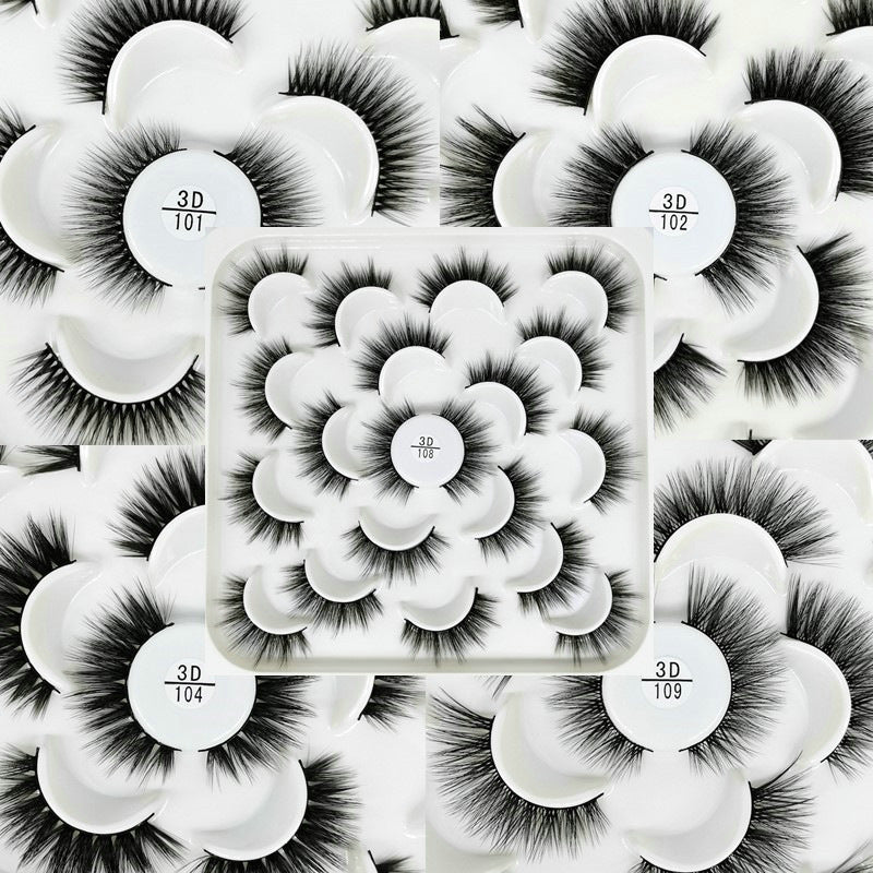 3D Natural Lotus Porcelain False Eyelashes