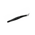Black tweezers with decorative patterns on a white background